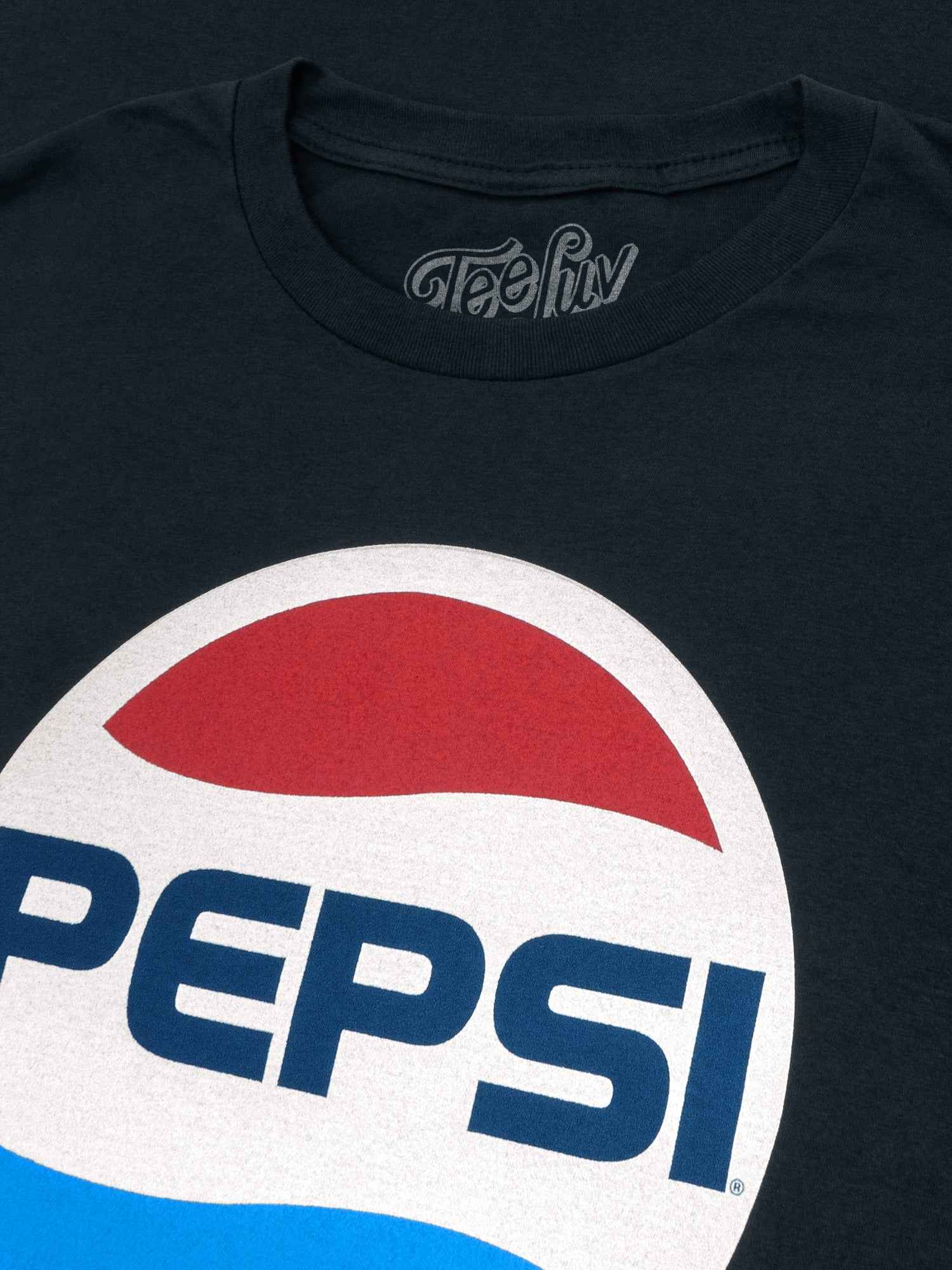 Pepsi "80s Logo" T-Shirt | Retro Graphic | 100% Cotton | Navy Blue