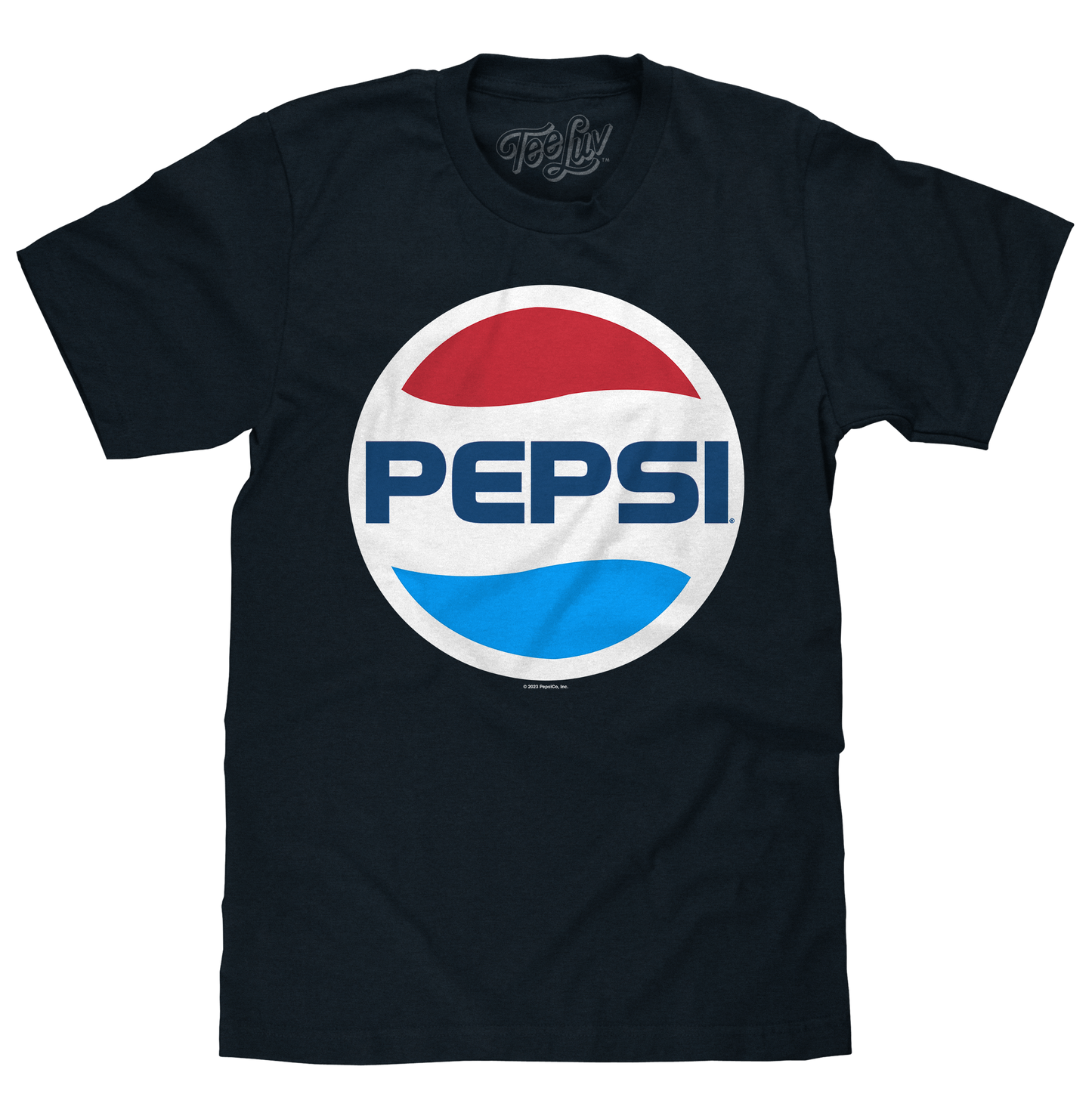 Pepsi "80s Logo" T-Shirt | Retro Graphic | 100% Cotton | Navy Blue