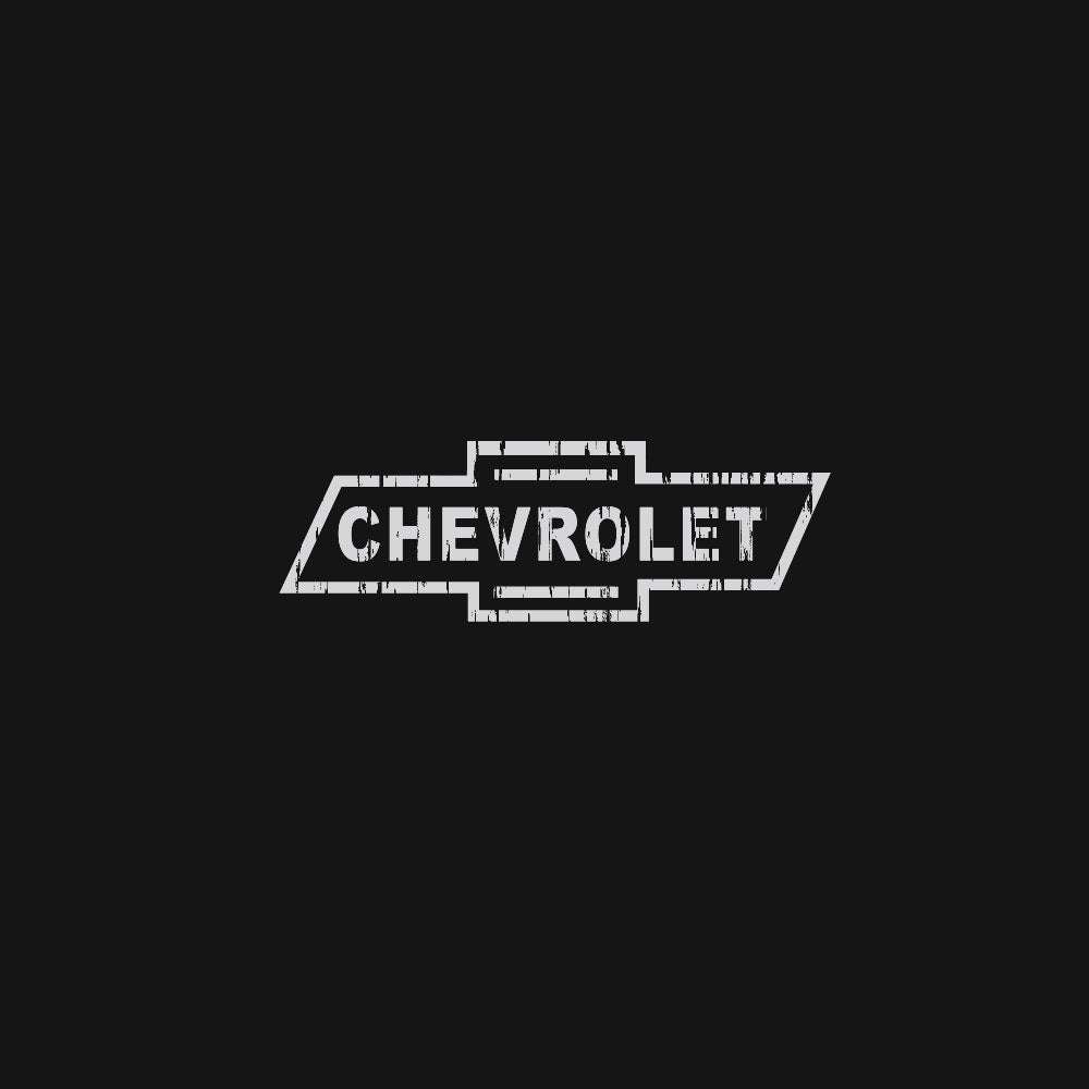Black Chevrolet T-shirt with centered CHEVROLET logo print