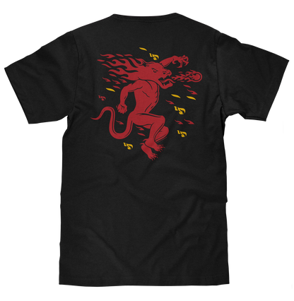 Fireball Whisky Dragon Mascot Double-Sided T-Shirt – Black