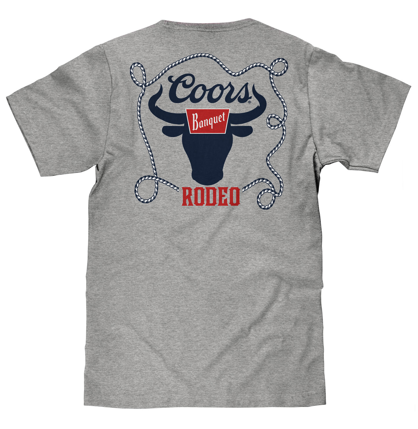 Coors Banquet Rodeo Bull Double-Sided T-Shirt – Athletic Heather