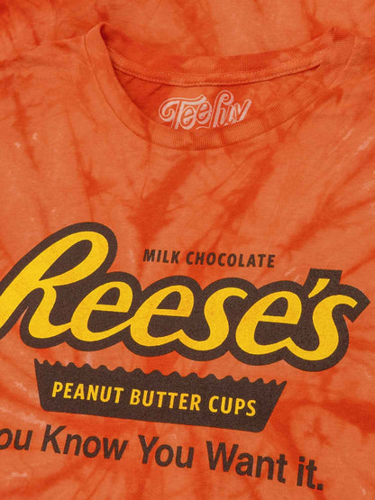 Reese's Peanut Butter Cup 'You Know You Want It' T-Shirt – Orange Spider Tie Dye