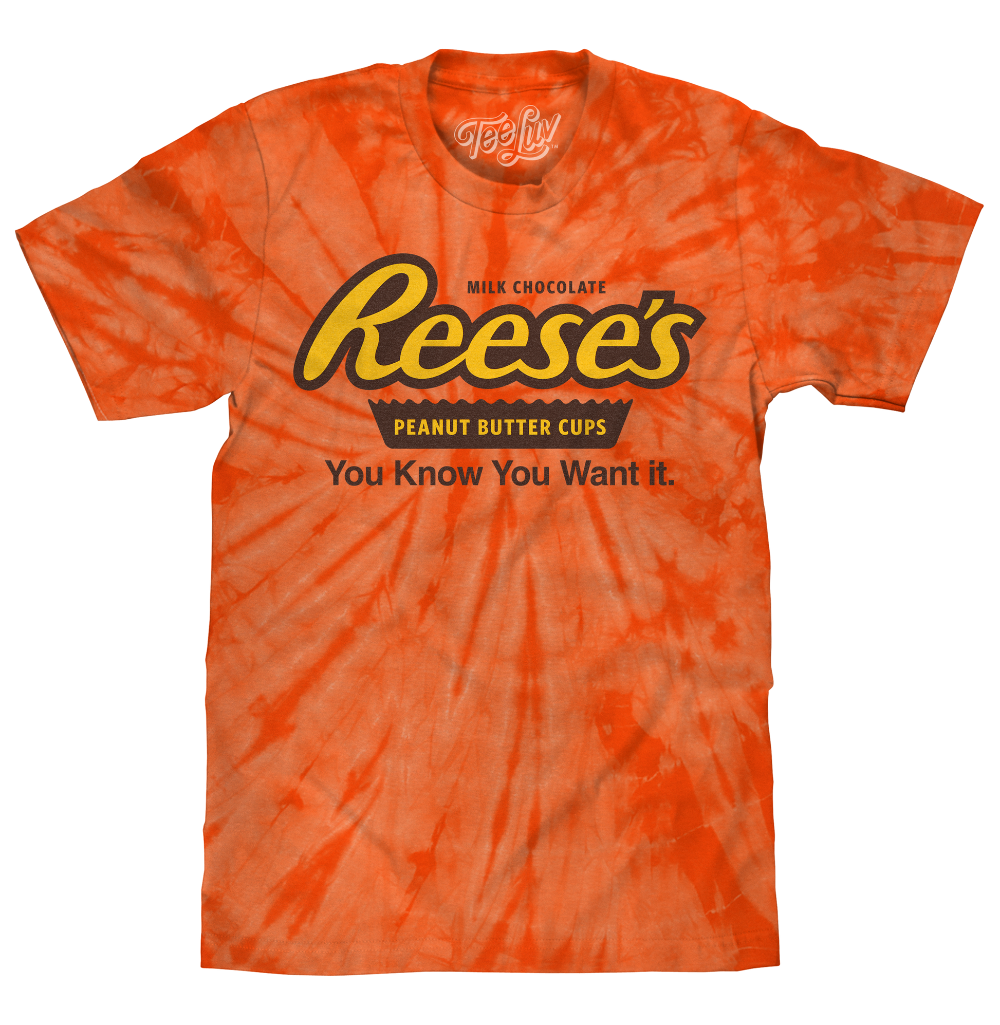Reese's Peanut Butter Cup 'You Know You Want It' T-Shirt – Orange Spider Tie Dye
