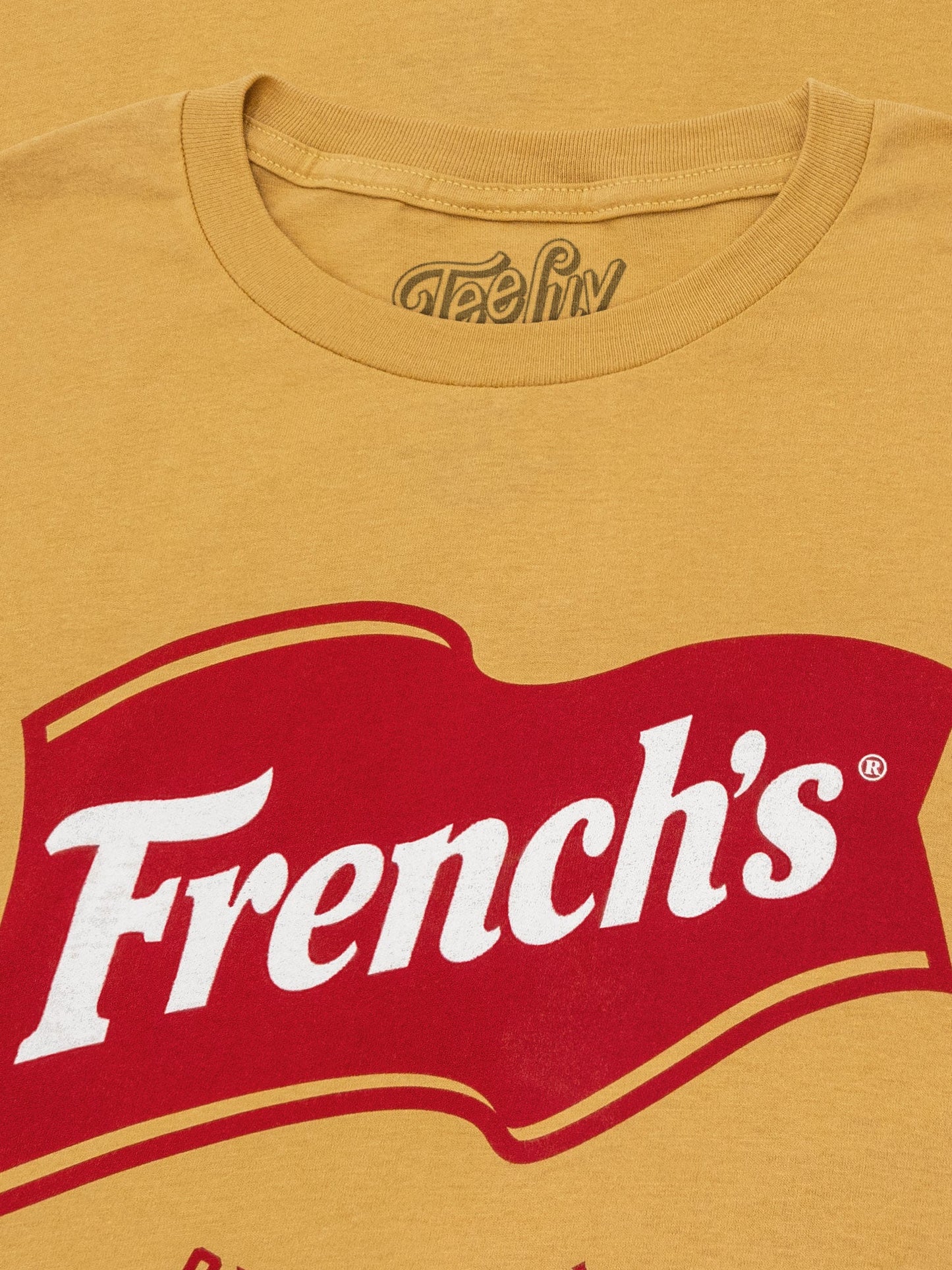 French's Mustard T-Shirt | Since 1904 Flag Logo | Mustard Yellow