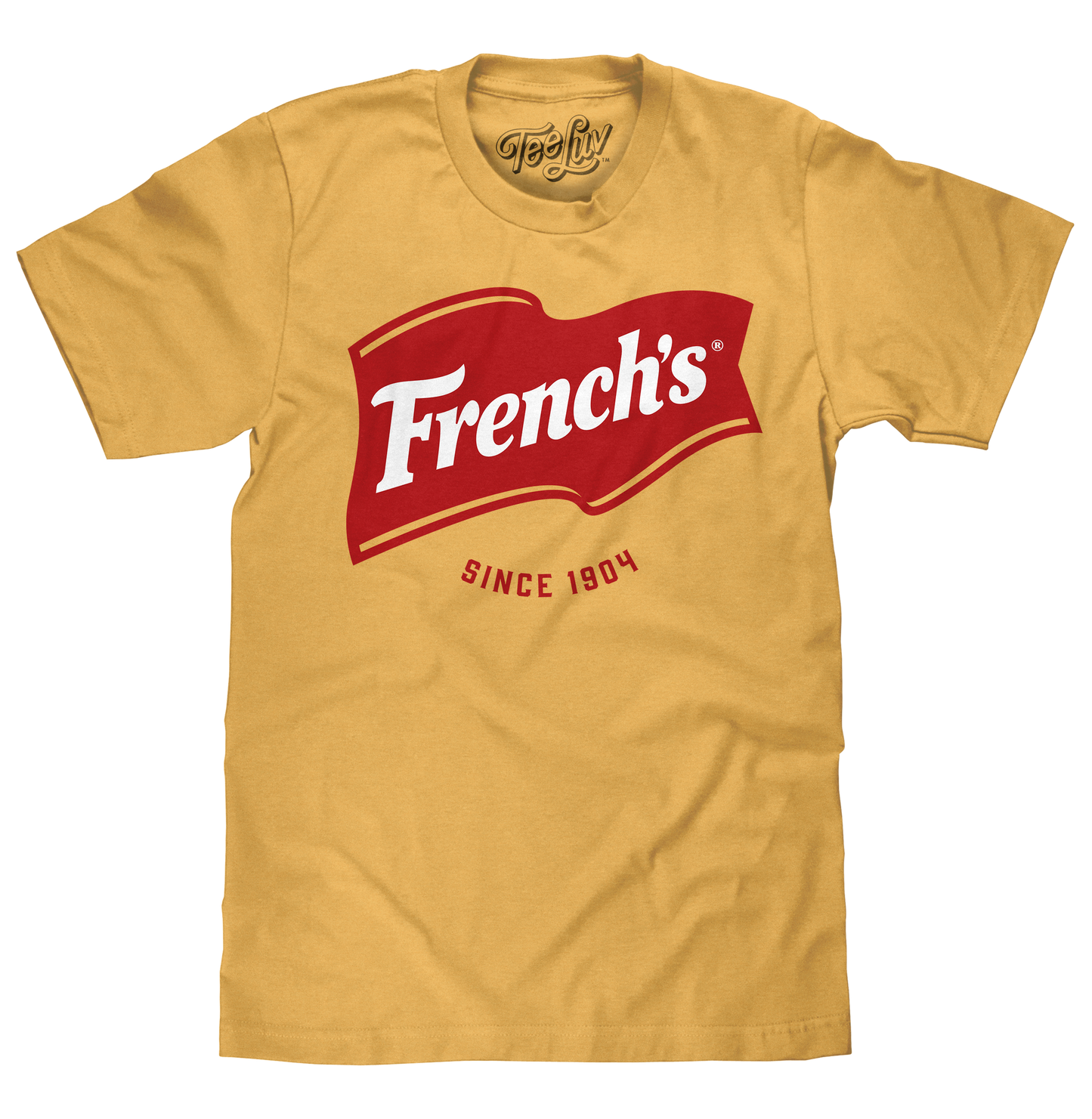 French's Mustard T-Shirt | Since 1904 Flag Logo | Mustard Yellow