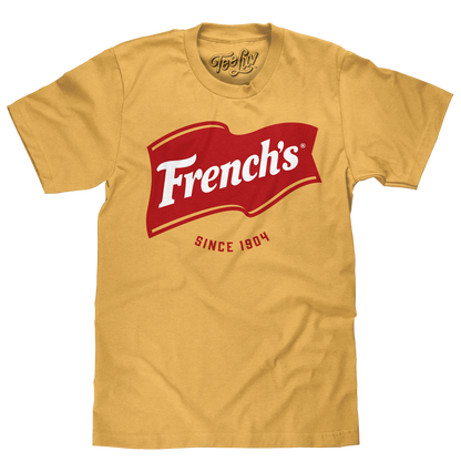 French's Mustard T-Shirt | Since 1904 Flag Logo | Mustard Yellow