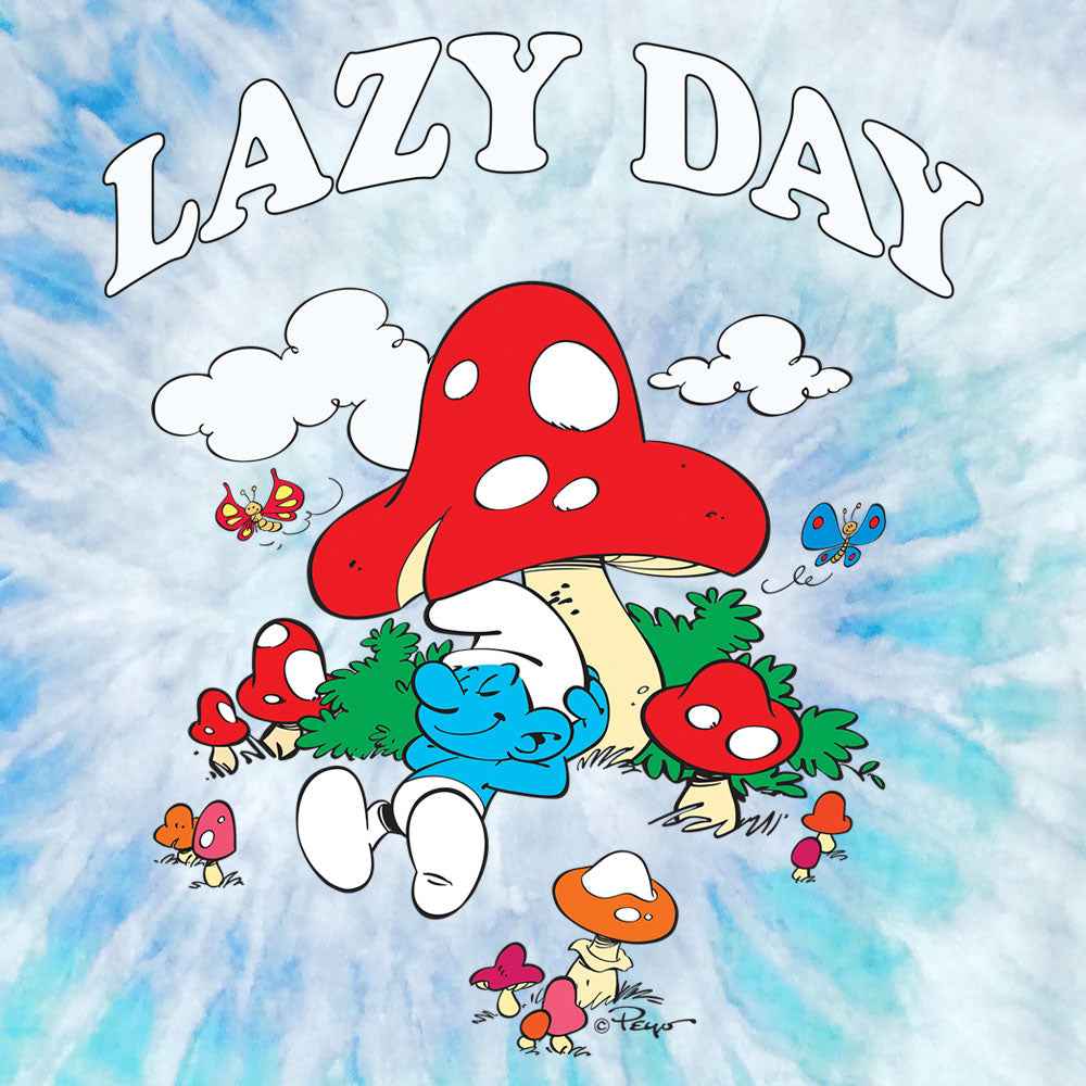 Smurfs Lazy Smurf 'Lazy Day' T-Shirt – Lagoon Tie Dye