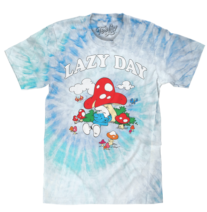 Smurfs Lazy Smurf 'Lazy Day' T-Shirt – Lagoon Tie Dye