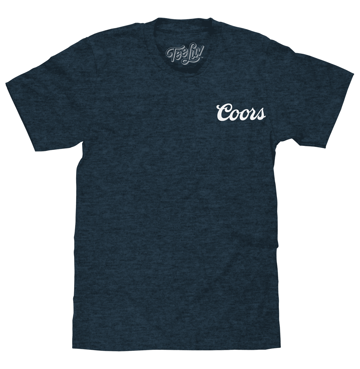 Coors rodeo cowboy heather black T-shirt with chest script logo