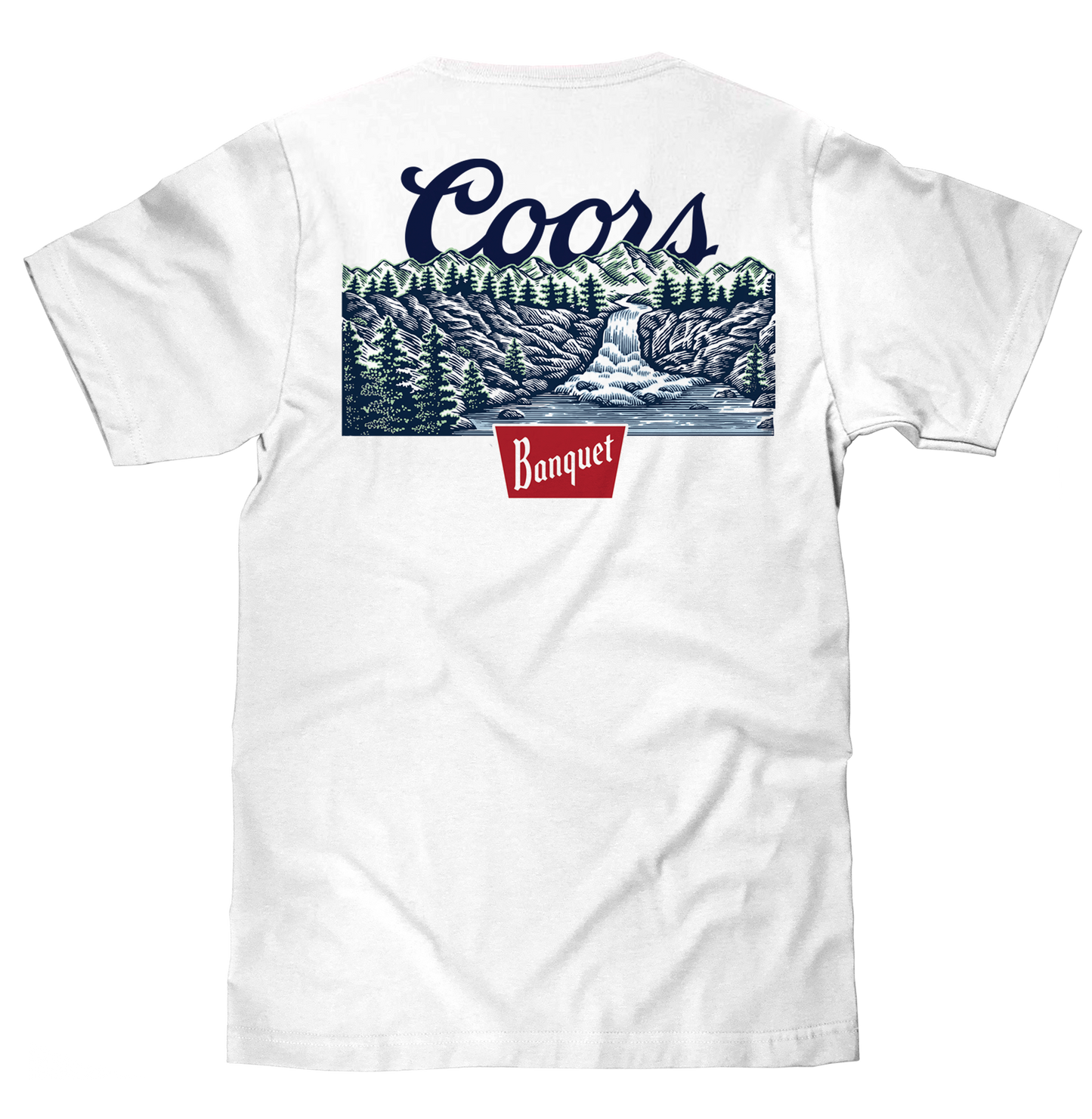 Coors Banquet Beer T-Shirt | Front & Back Print | White