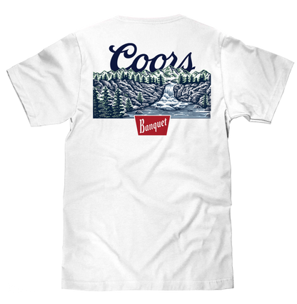 Coors Banquet Beer T-Shirt | Front & Back Print | White