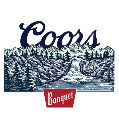 Coors Banquet Beer T-Shirt | Front & Back Print | White