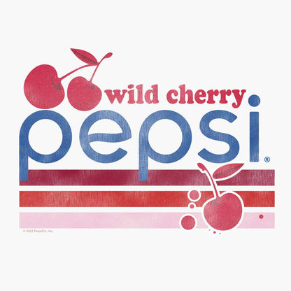 Wild cherry Pepsi front print on white T-shirt