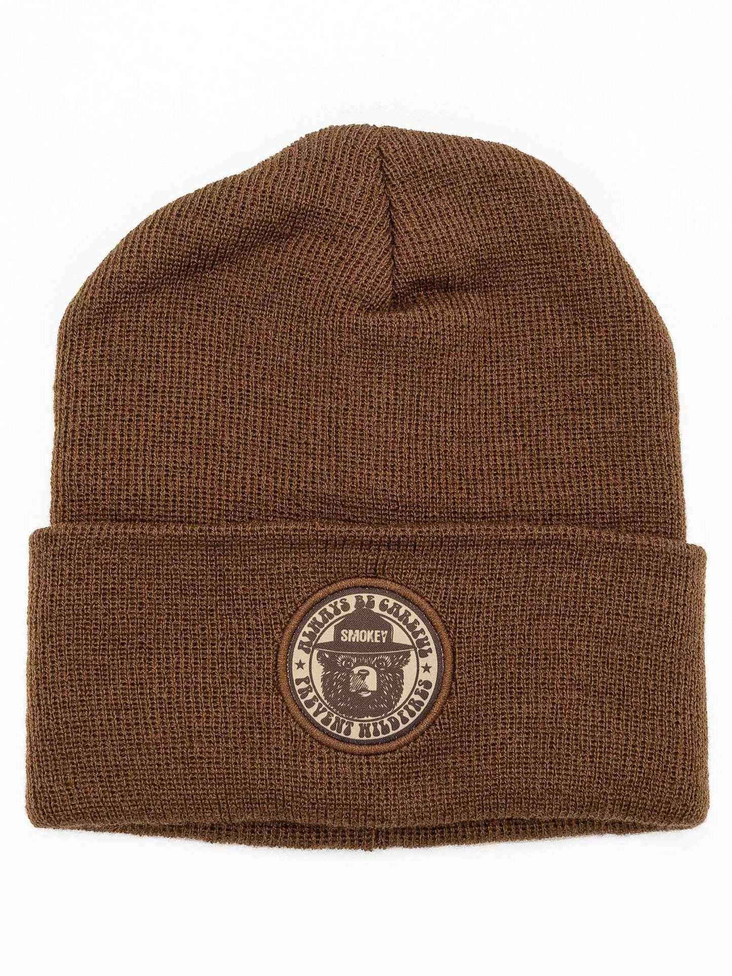 Smokey Bear Prevent Wildfires Embroidered Cuffed Beanie | Brown
