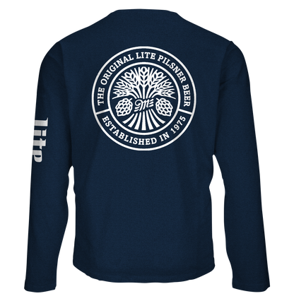 Miller Lite Logo Long Sleeve T-Shirt | Navy Blue