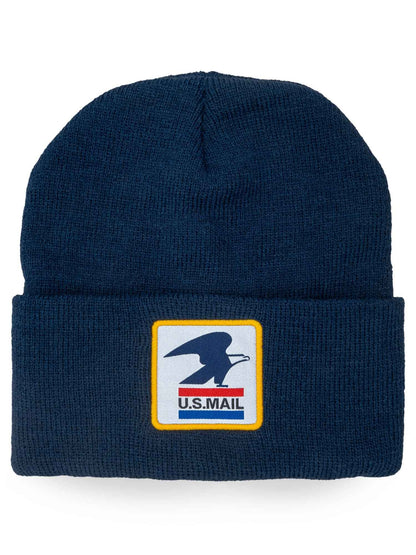 USPS Standing Eagle U.S. Mail Embroidered Cuffed Beanie | Navy