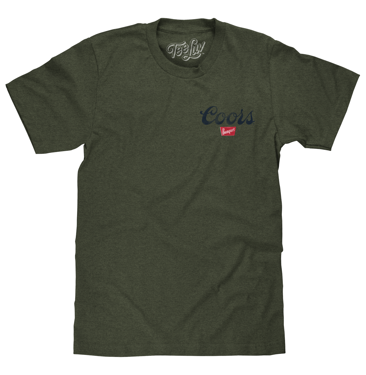 Coors Banquet "The Legend" T-Shirt | Front & Back Forest Print | Military Green