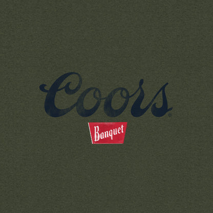 Coors Banquet "The Legend" T-Shirt | Front & Back Forest Print | Military Green