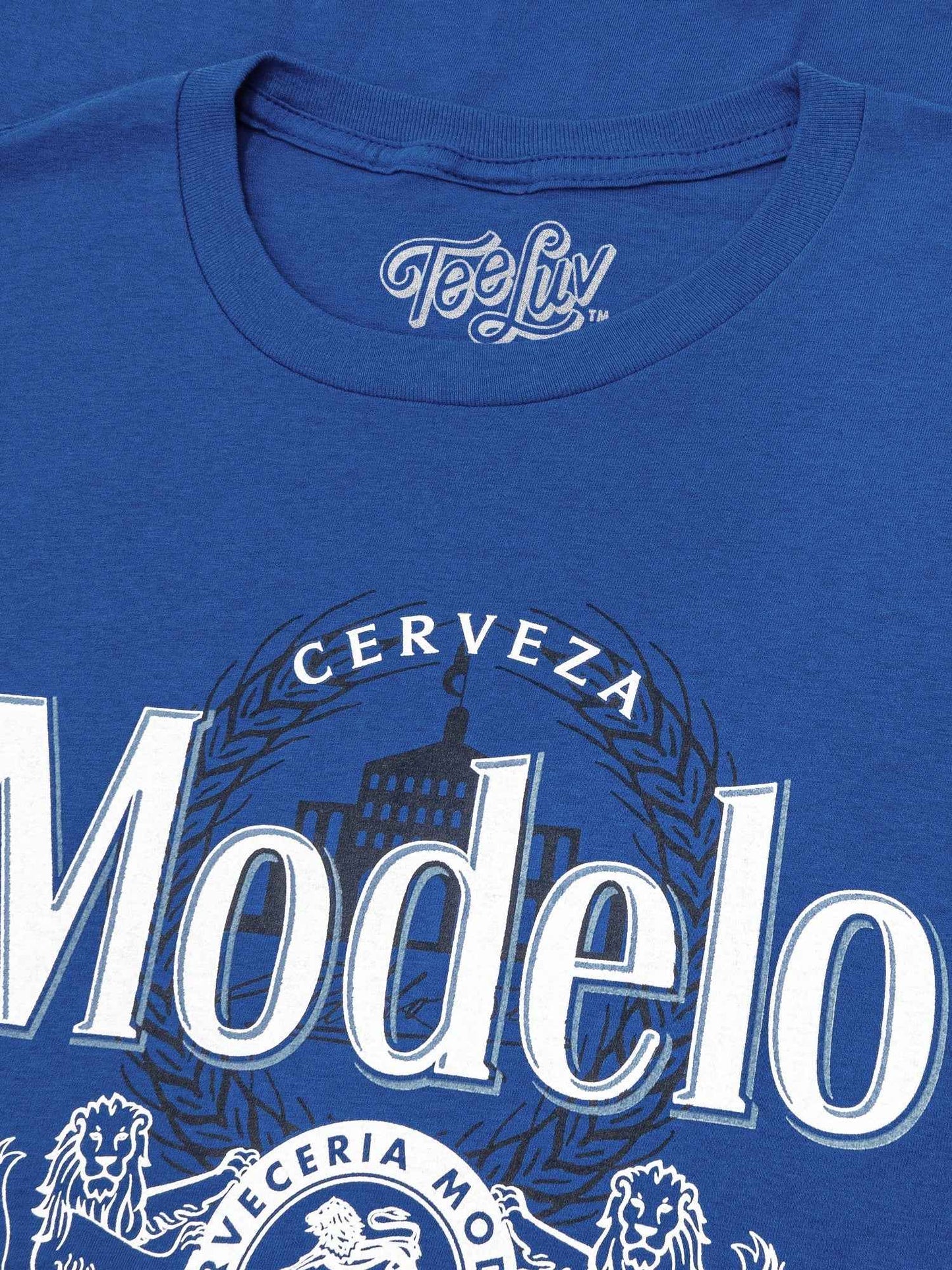 Modelo Cerveza T-Shirt | Classic Logo | 100% Cotton | Royal Blue