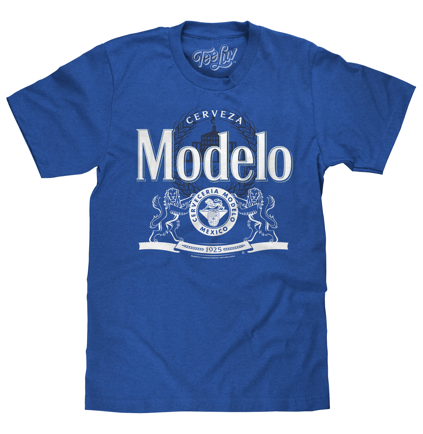 Modelo Cerveza T-Shirt | Classic Logo | 100% Cotton | Royal Blue