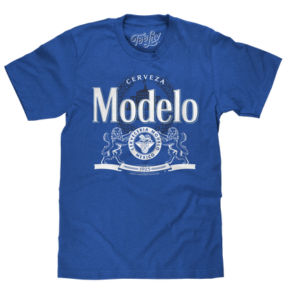 Modelo Cerveza T-Shirt | Classic Logo | 100% Cotton | Royal Blue