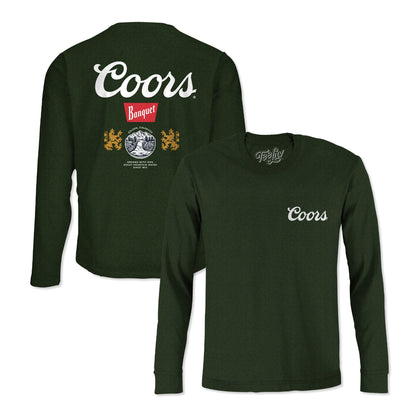Coors Banquet Double-Sided Long Sleeve T-Shirt | Forest Green