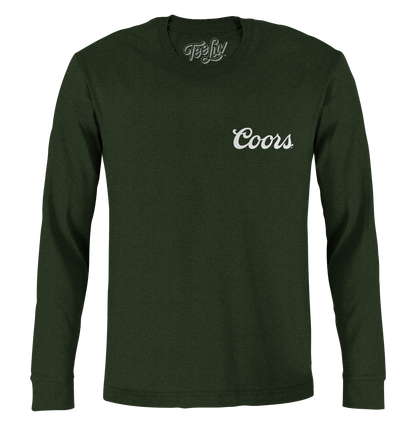Coors Banquet Double-Sided Long Sleeve T-Shirt | Forest Green