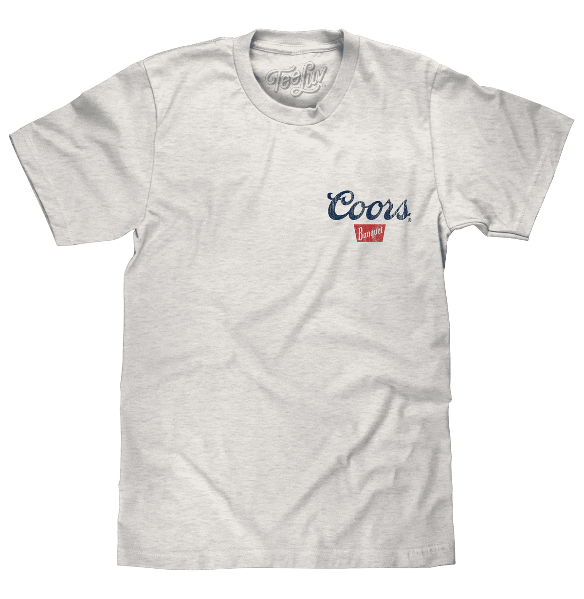 Gray T-shirt with small Coors Banquet chest logo