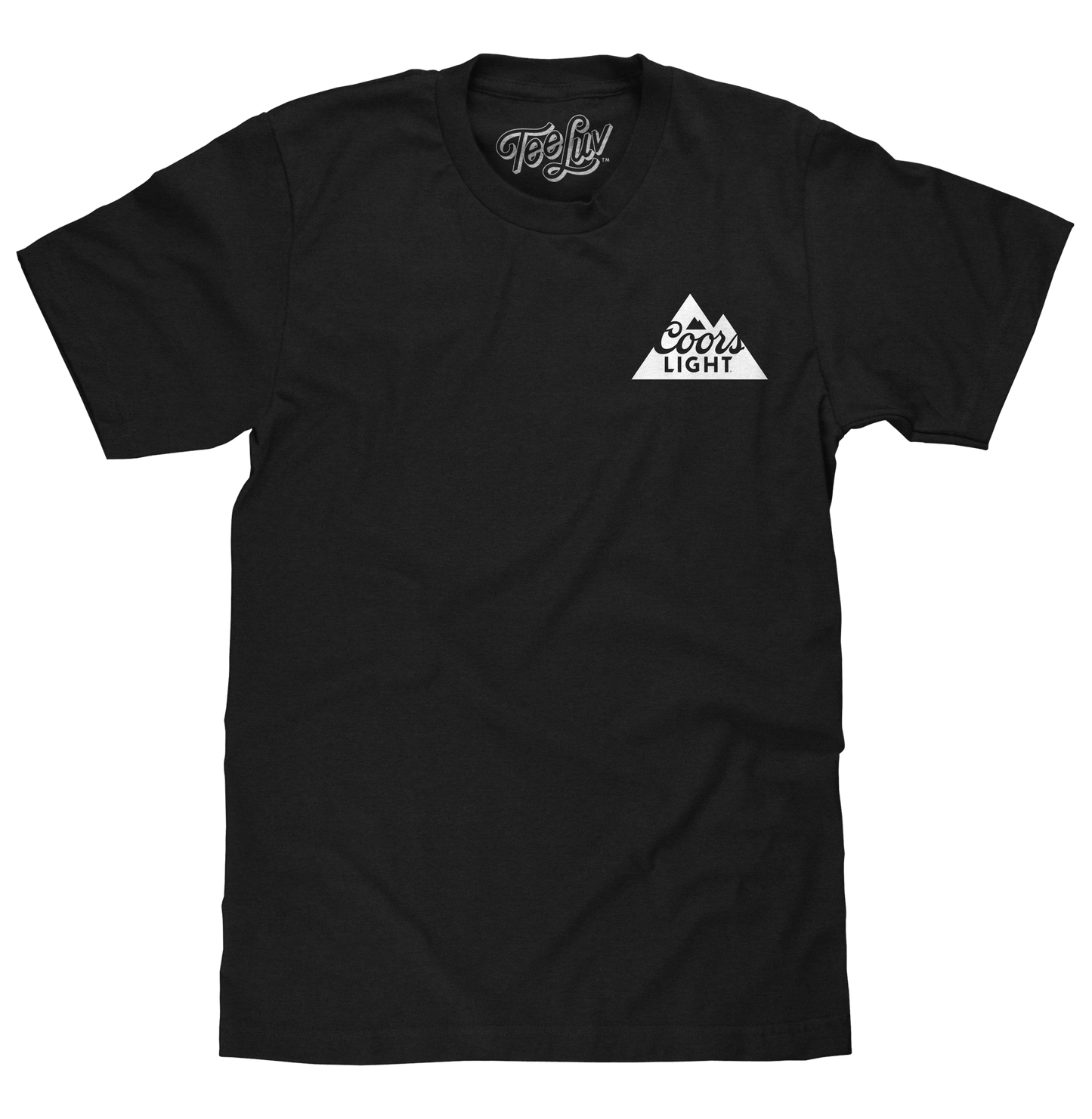 Coors Light Cold as the Rockies T-Shirt | Left Chest & Back Print | Black
