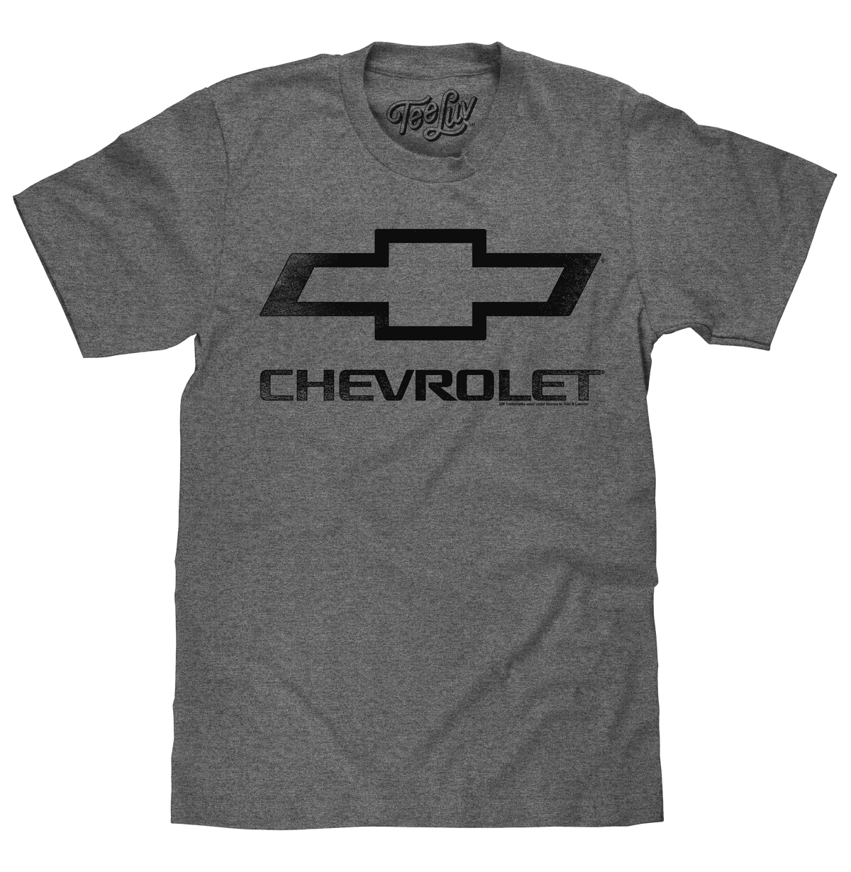 Graphite heather Chevrolet bowtie T-shirt with large front logo