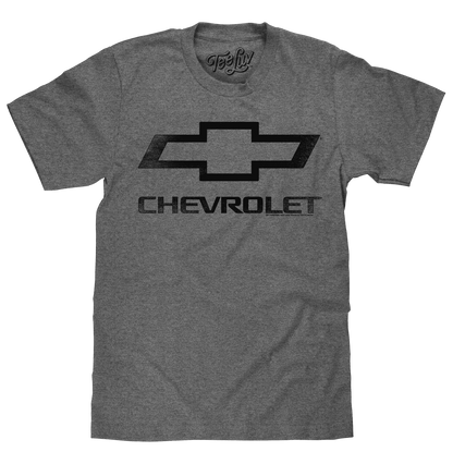 Graphite heather Chevrolet bowtie T-shirt with large front logo
