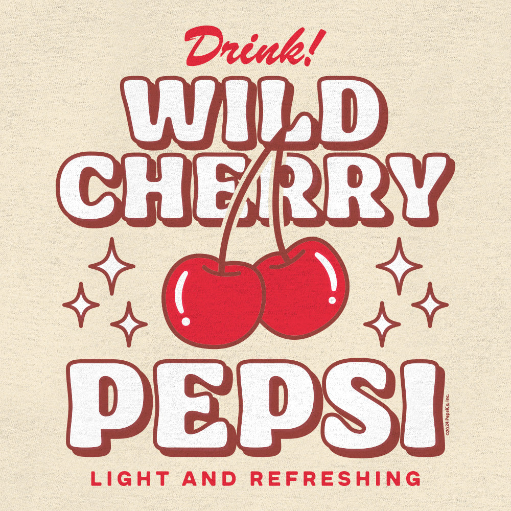 Wild Cherry Pepsi T-Shirt | Retro 70s Logo | "Drink Wild Cherry Pepsi" | Vintage White