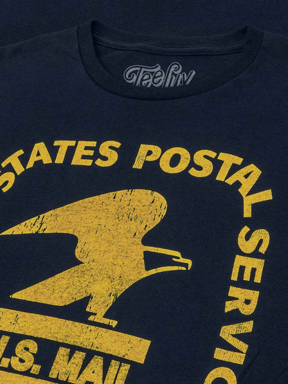 USPS Standing Eagle Logo Long Sleeve T-Shirt | Navy Blue