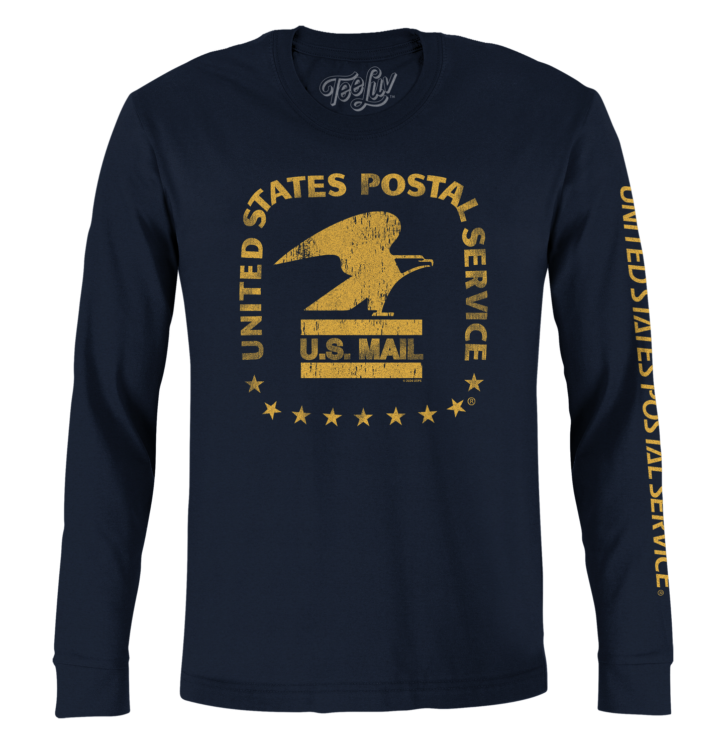 USPS Standing Eagle Logo Long Sleeve T-Shirt | Navy Blue