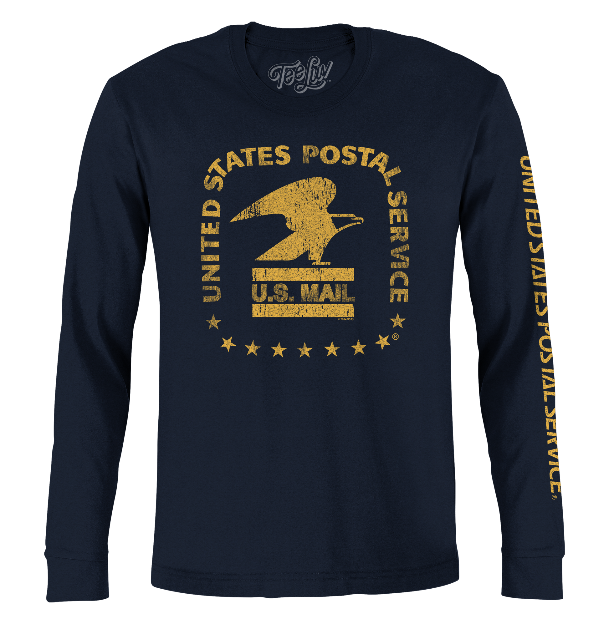 USPS Standing Eagle Logo Long Sleeve T-Shirt | Navy Blue