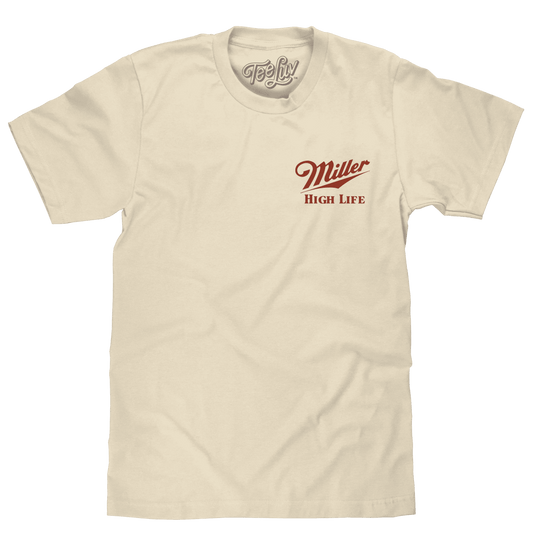 Natural beige Miller High Life T-shirt with chest logo