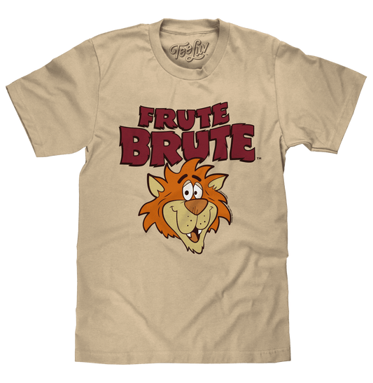 Cream short-sleeve T-shirt with monster cereal logo graphic on front