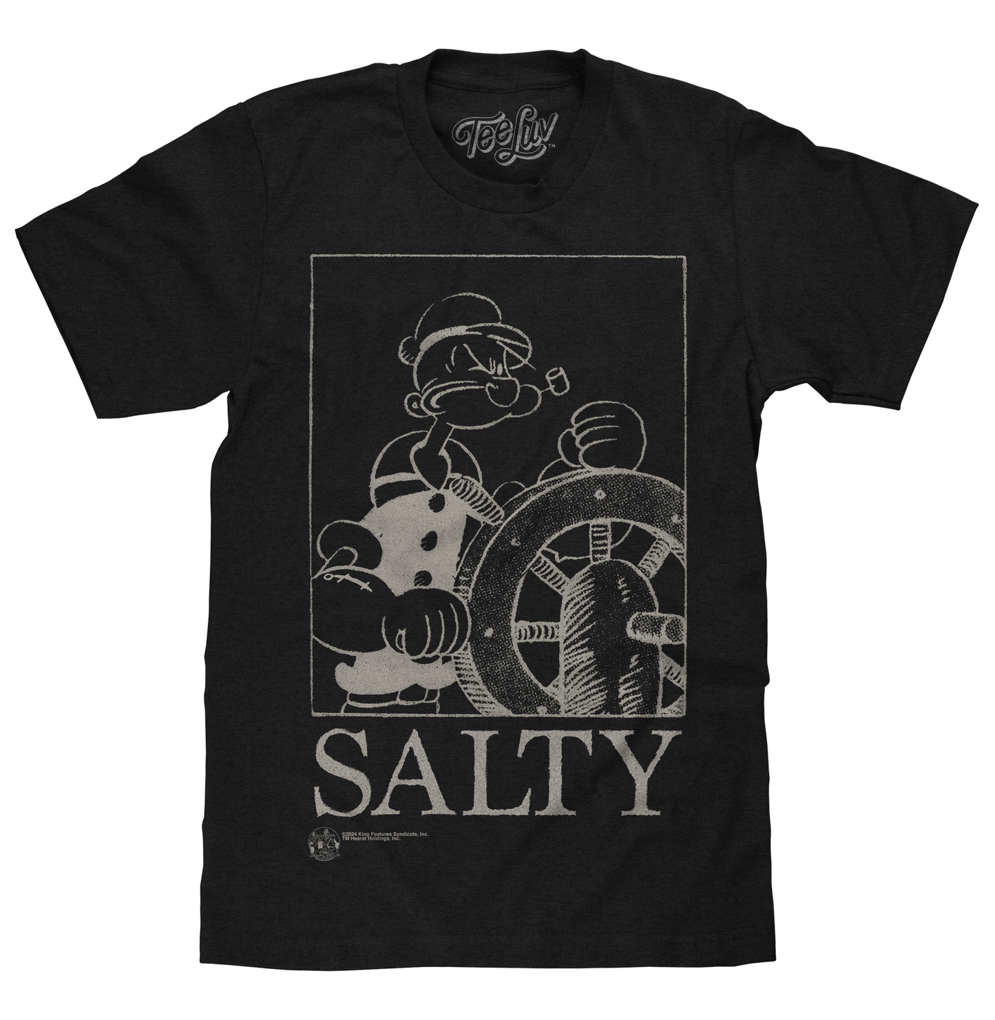 Popeye the Sailor Man 'Salty' T-Shirt – Black