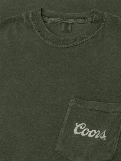 Coors Rodeo Cowboy Double-Sided T-Shirt – Moss Green (Comfort Colors)