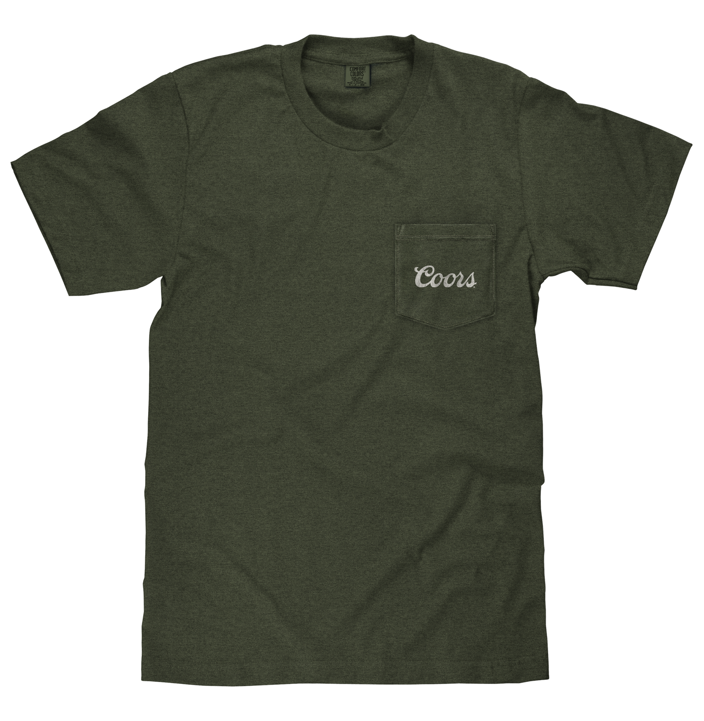 Coors Rodeo Cowboy Double-Sided T-Shirt – Moss Green (Comfort Colors)
