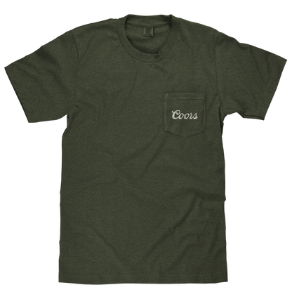 Coors Rodeo Cowboy Double-Sided T-Shirt – Moss Green (Comfort Colors)