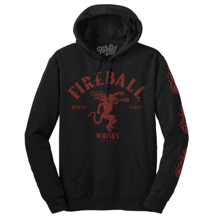 Fireball Cinnamon Whisky Dragon Pullover Hoodie – Black