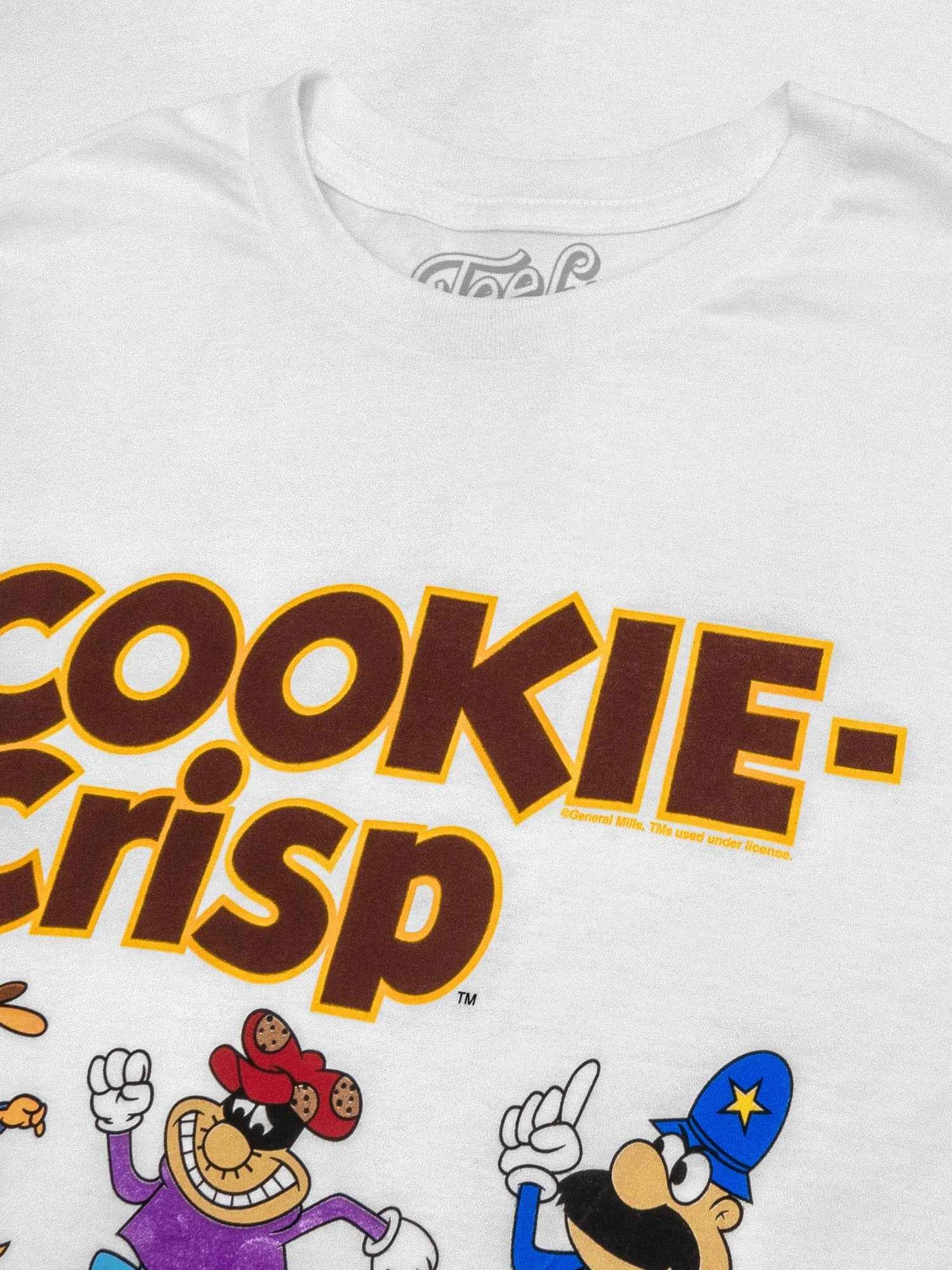 Cookie Crisp Cereal T-Shirt | Retro 90s Mascot Graphic | White