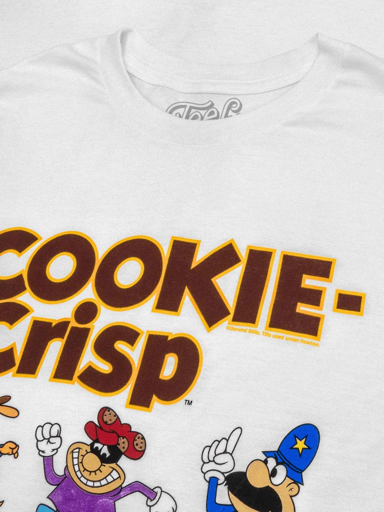 Cookie Crisp Cereal T-Shirt | Retro 90s Mascot Graphic | White