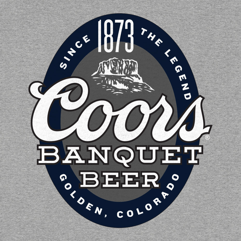 Coors Banquet "Since 1873" T-Shirt | Front & Back Print | Athletic Heather Gray