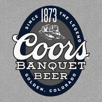 Coors Banquet "Since 1873" T-Shirt | Front & Back Print | Athletic Heather Gray