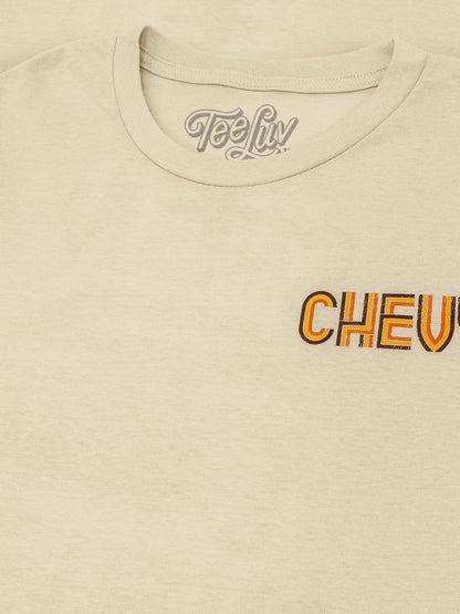 Chevy Chevelle '71 T-Shirt | Distressed Front & Back Print | Cream