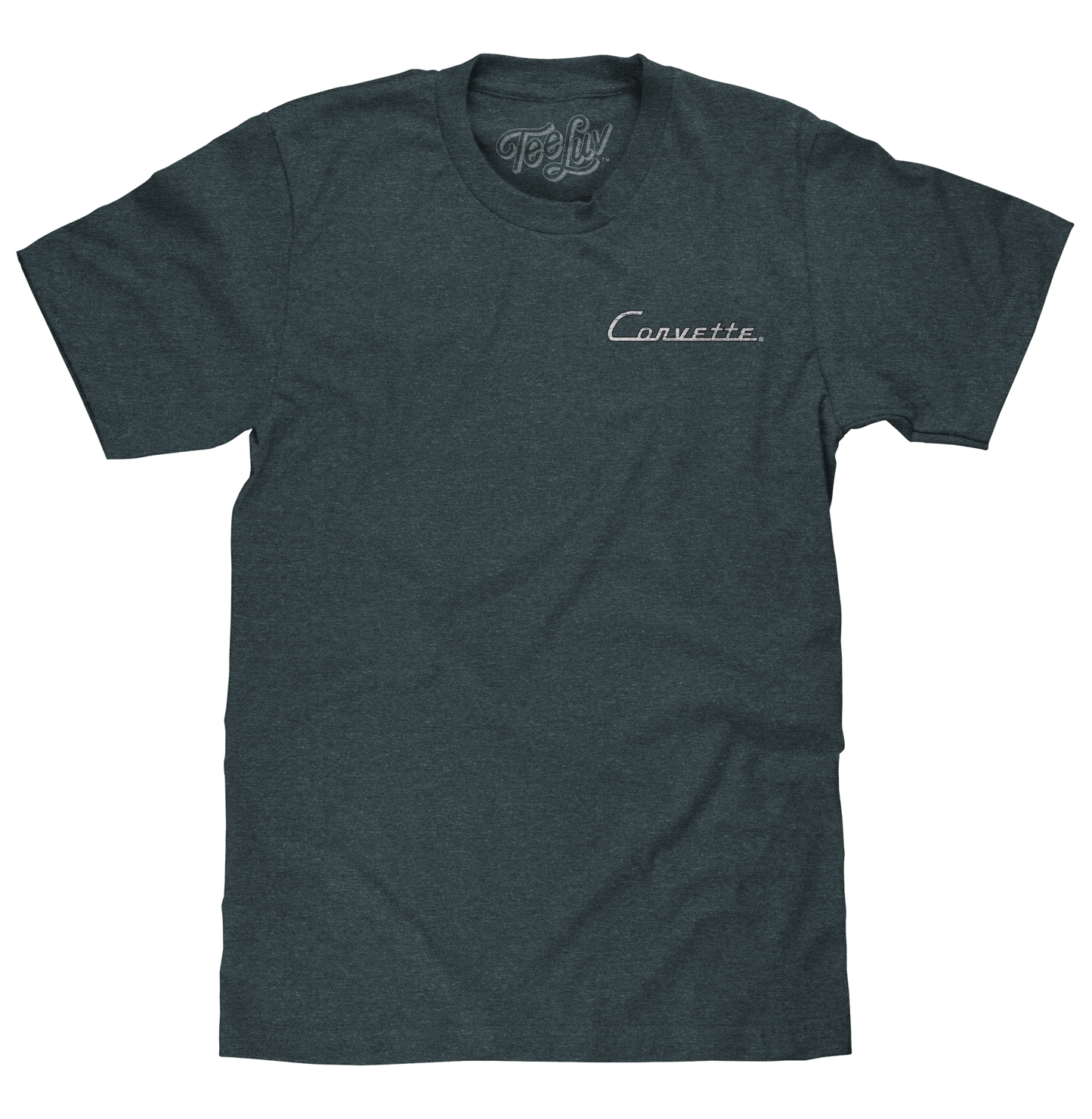 Chevy Corvette C1 T-Shirt | Front & Back Print | Navy Heather