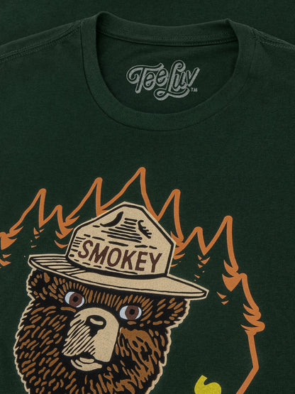 Smokey Bear 'Keep It Green' Prevent Wildfires T-Shirt – Forest Green