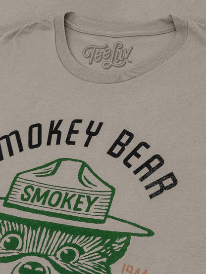 Smokey Bear "Only You Can Prevent Wildfires" T-Shirt | Est. 1944 | Light Gray